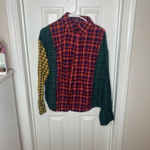 Multi-colored plaid shirt